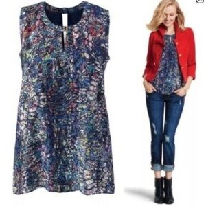 CAbi Multicolor Abstract Tank Top